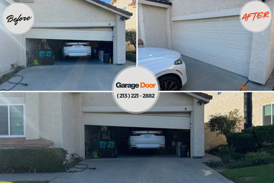 Before and after: garage door company Monticello, MN